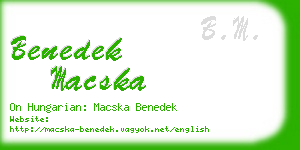 benedek macska business card